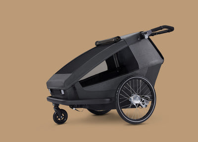 Croozer Yuuna in moonlight black configured as buggy