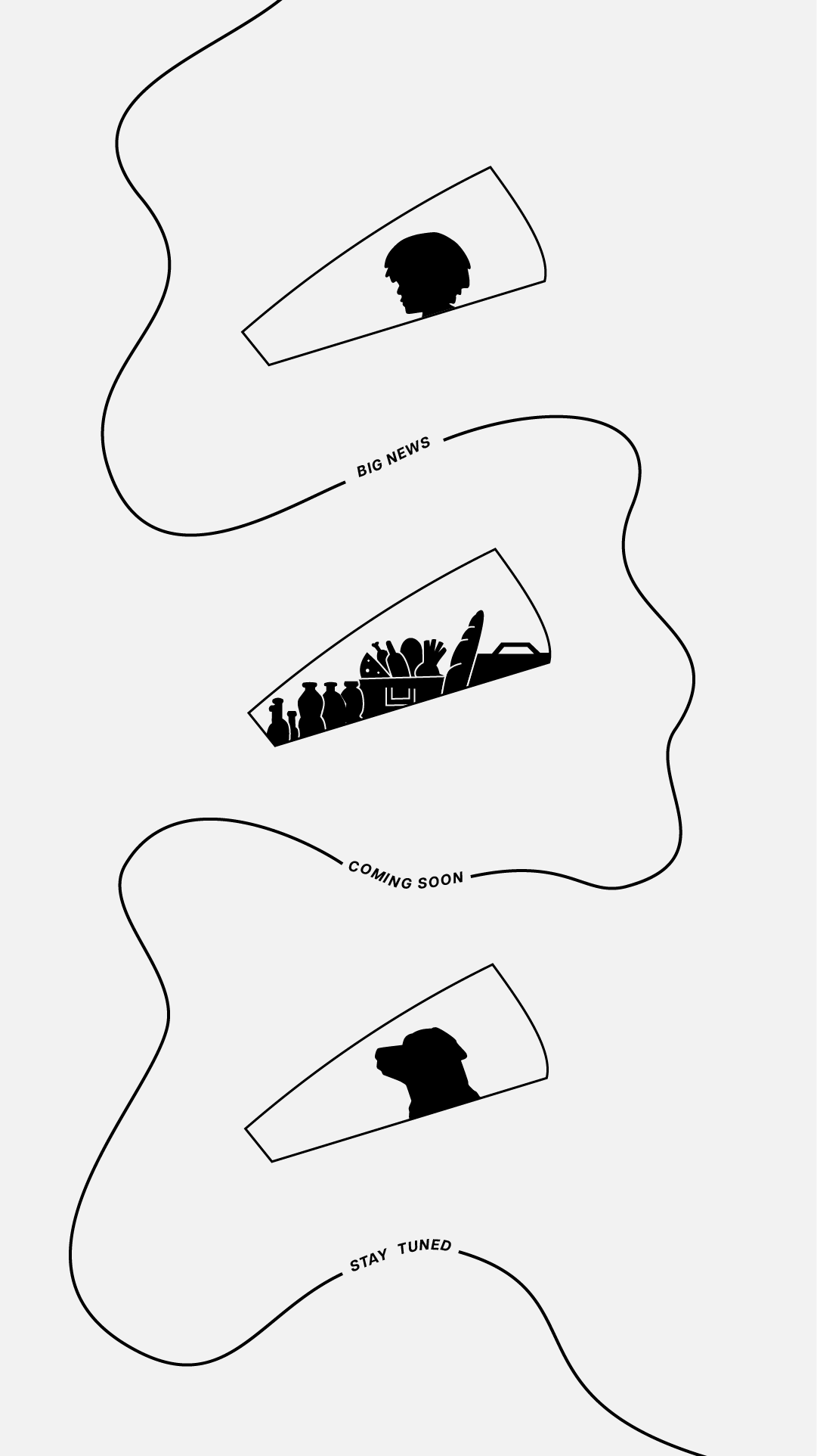 Croozer Yuuna teaser image with child, cargo and pet transport silhouettes