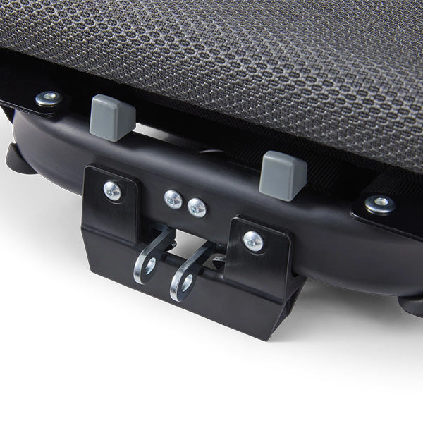 Croozer Yuuna Modularer Fahrradanhänger, Nahaufnahme des modularen Sitzes