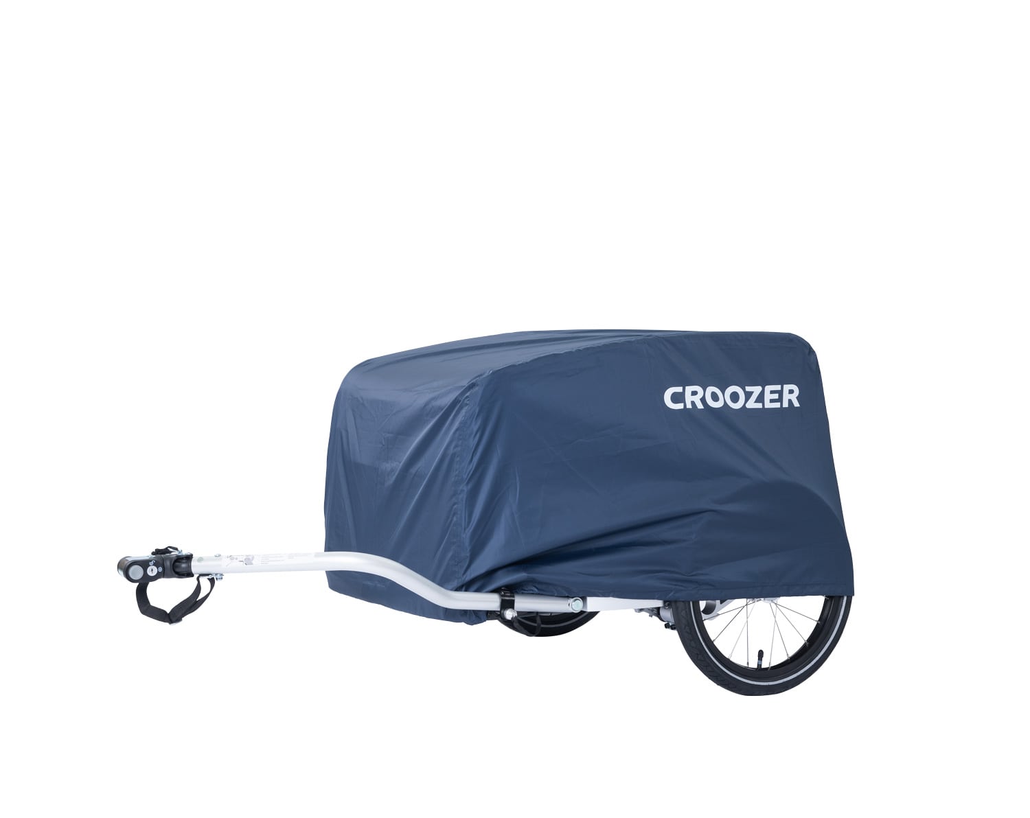 Croozer cargo bike trailer storage cover in navy blue - waterproof protection for bicycle trailers