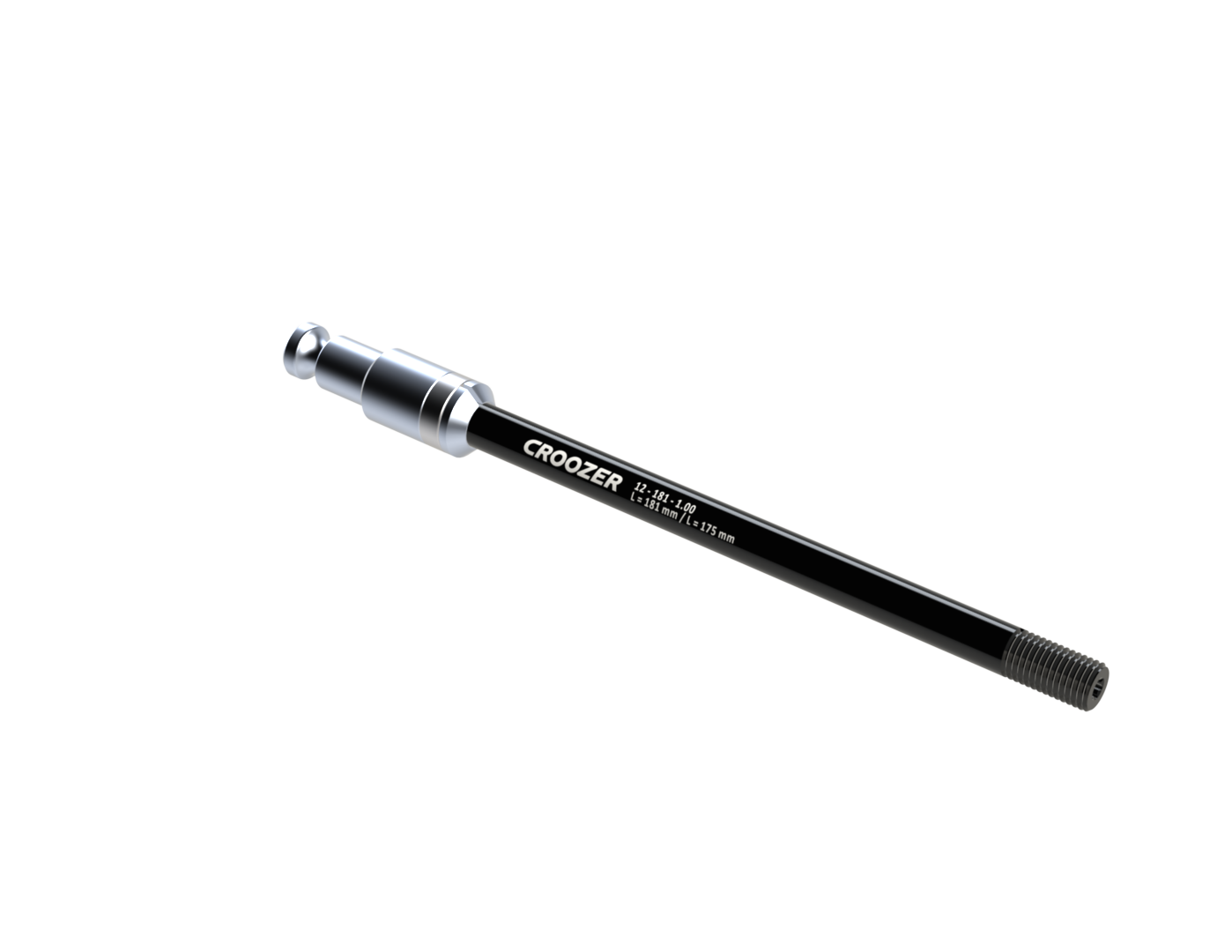 Thru Axle Hitch M12 for shaft length 175 or 181 mm with 1.00 mm thread pitch, with socket XL