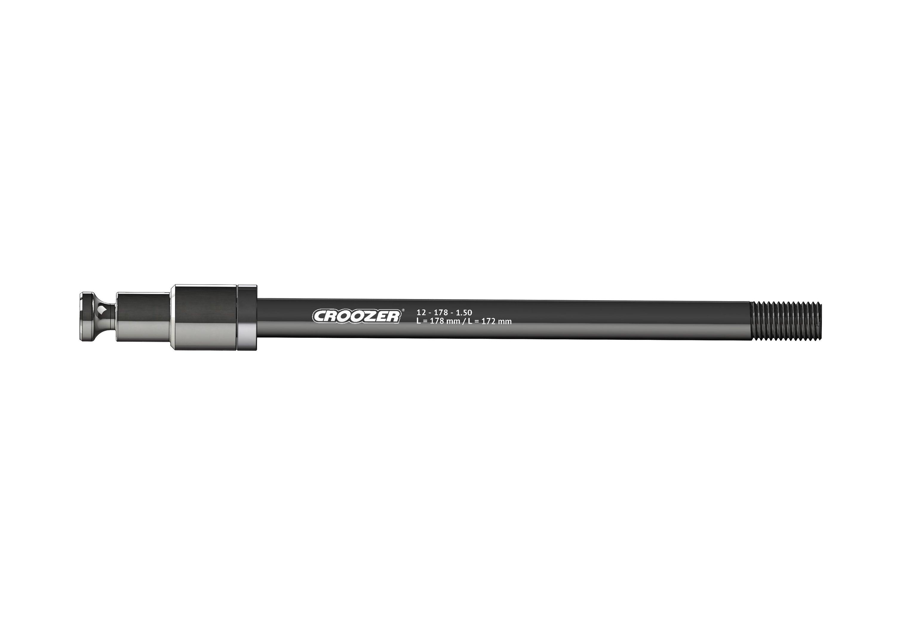 steckachse fahrradanhänger croozer Steckachs-Kupplung M12 für Achslänge 172 oder 178 mm mit 1.50 mm Gewin