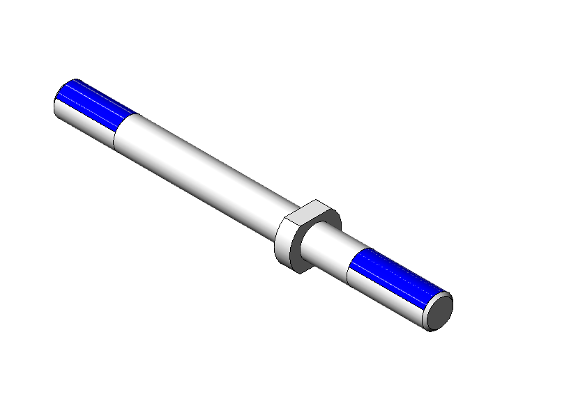 Threaded bolt for buggy wheel mount