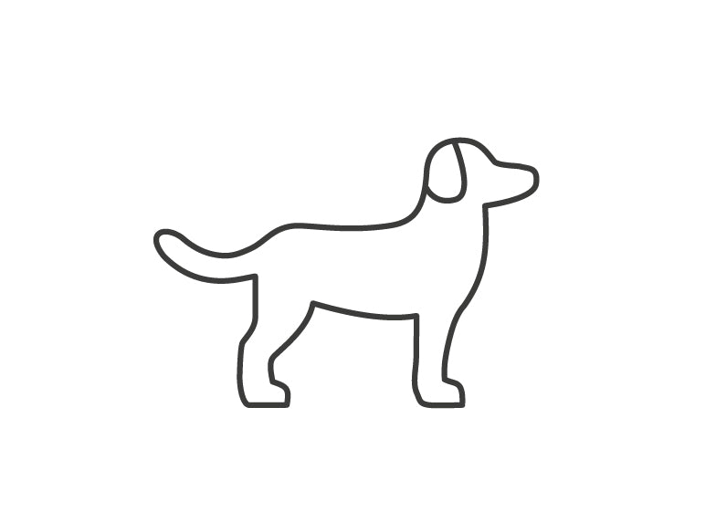 Medium-sized dog icon for Croozer dog bike trailers - cycling with dogs and pet transport solutions