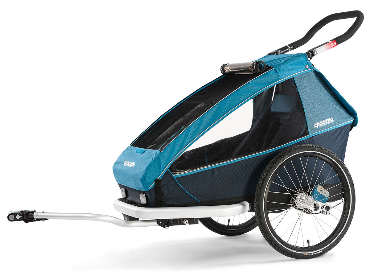 Croozer Kid Plus Ocean Blue - side view