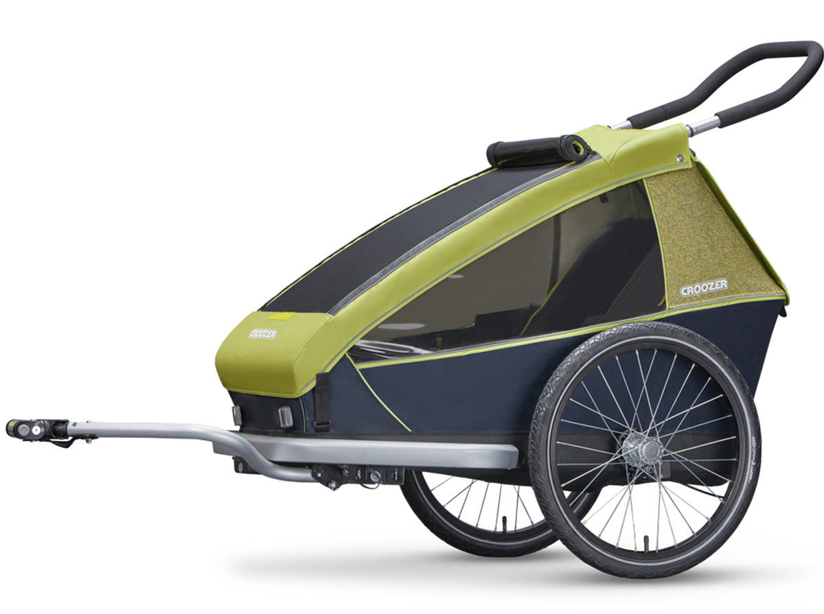 Croozer Kid Lemon Green - side view