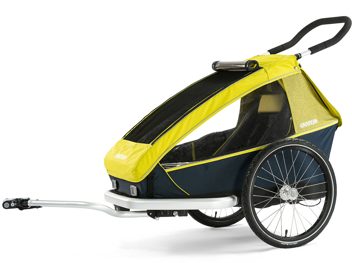 Croozer Kid Lemon Green - side view