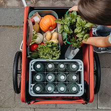 Croozer Cargo Tuure loaded with groceries - top view