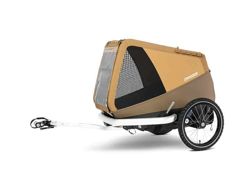 Dog bike trailer with suspension clearance