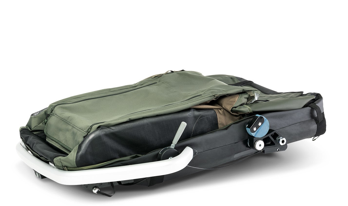 Croozer Dog Tammo in Moss Green folded