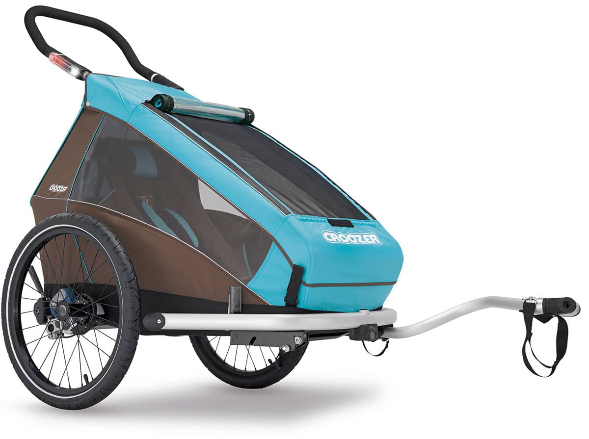 Croozer Kid Plus for 1 in sky blue - side view