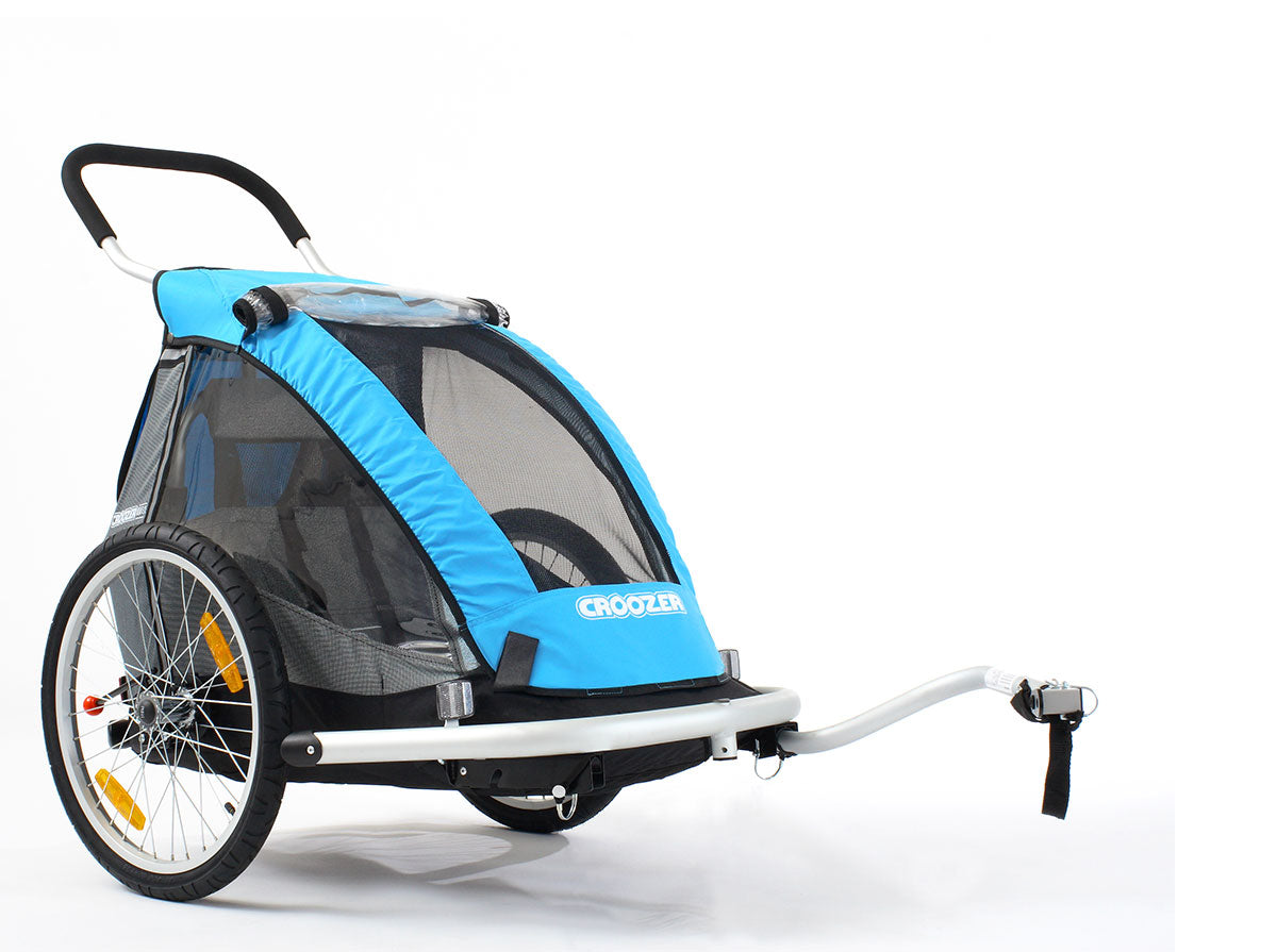 Croozer Kid for 1 bike trailer in ice blue - side view