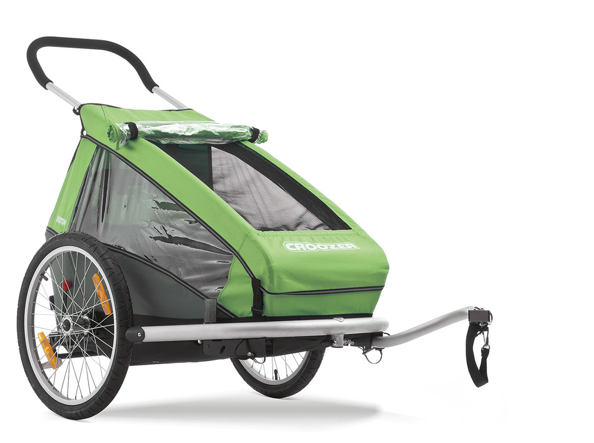 Croozer Kid for 1 bike trailer in peppermint green - side view