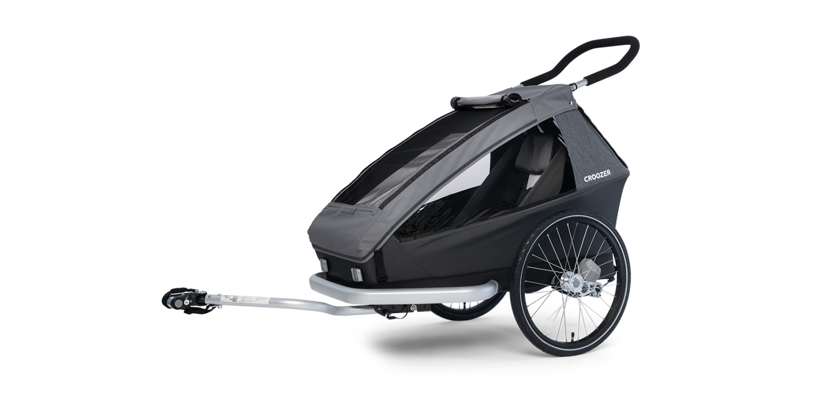 Croozer Kid Keeke in Mountain Grey - side view