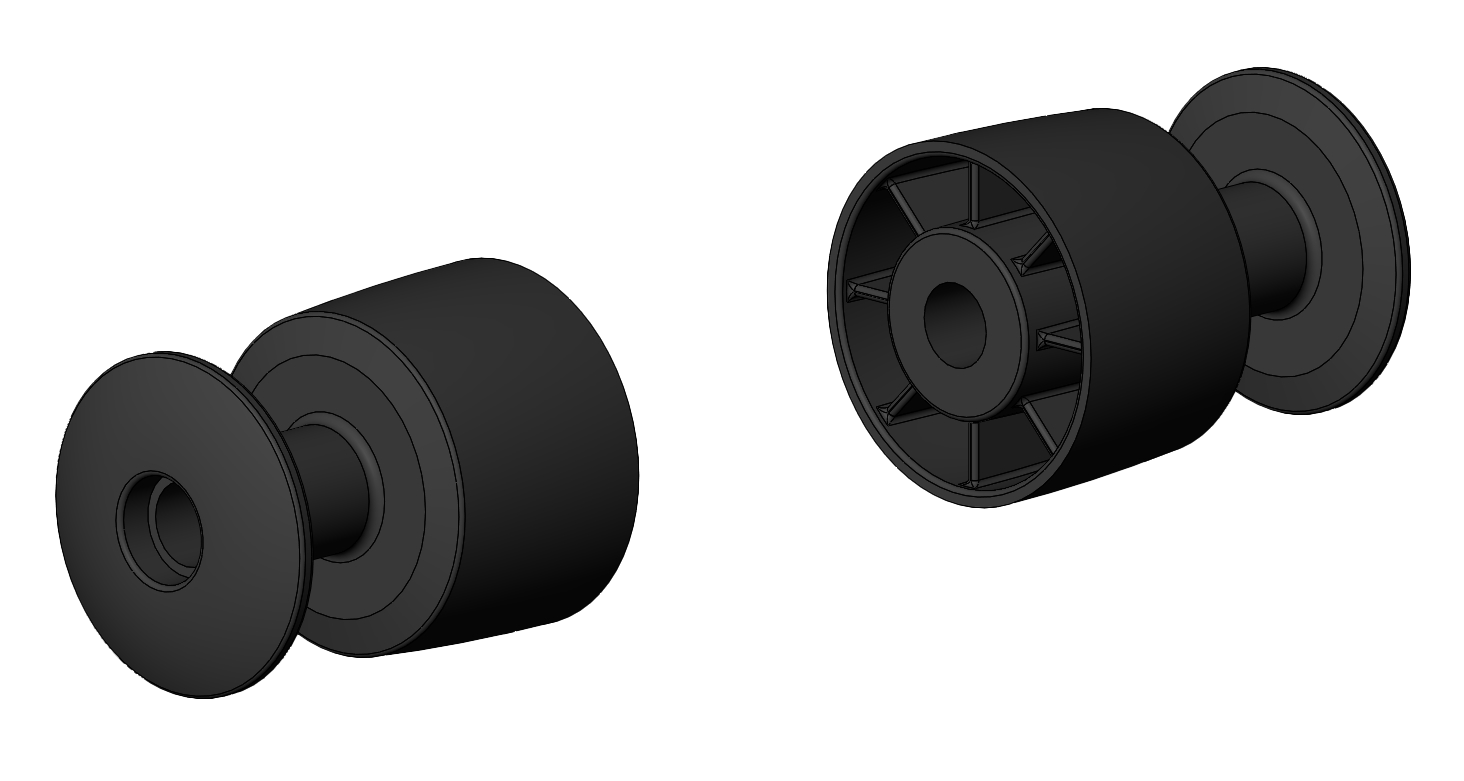 Axle mount wheel 16"