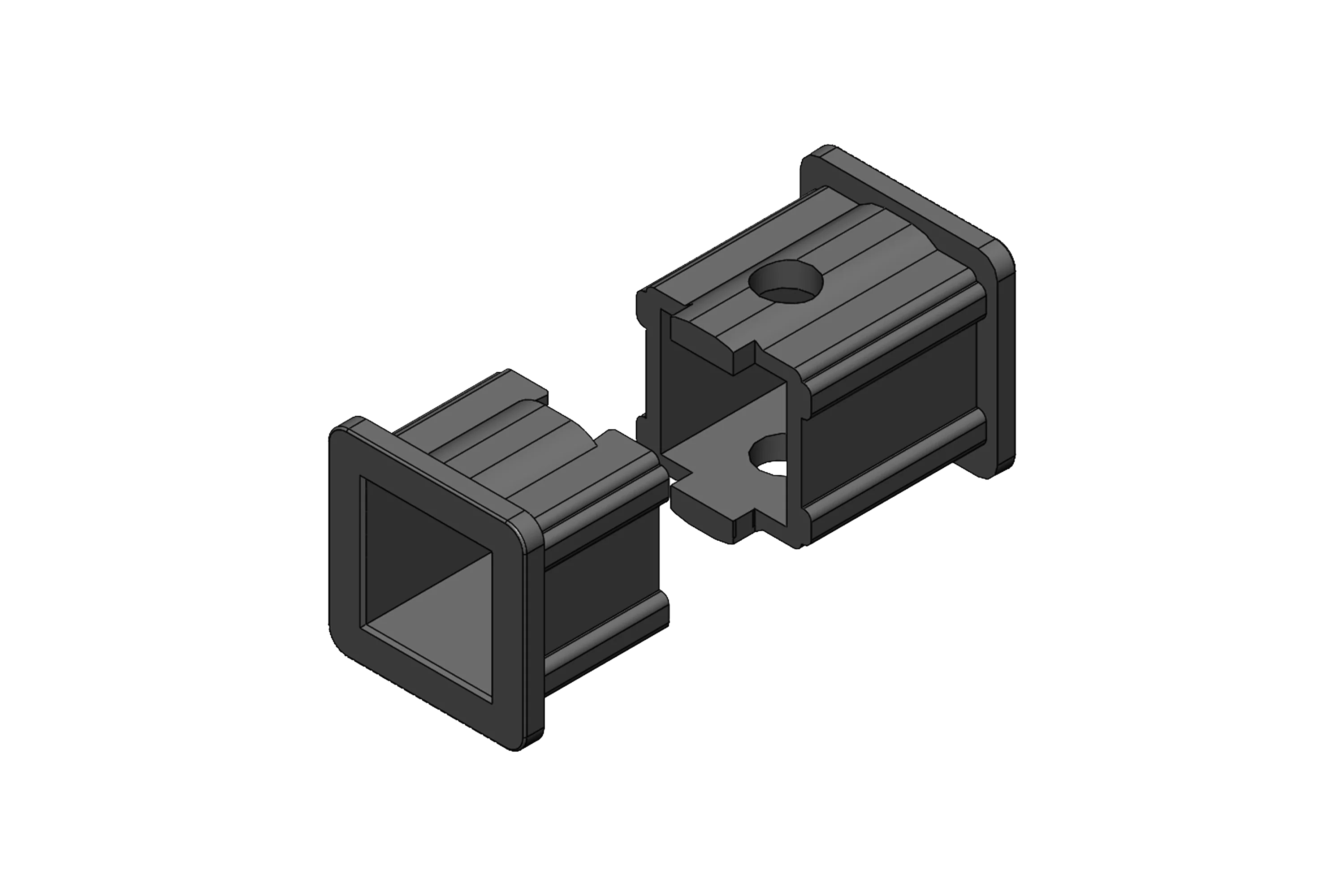 Plastic insert for square drawbar