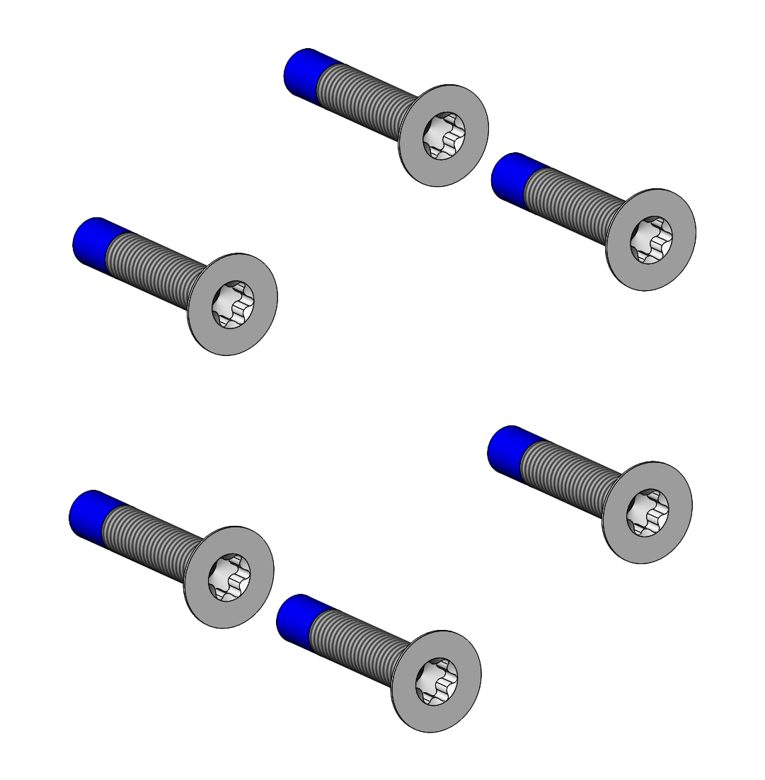 Screw set for brake disc