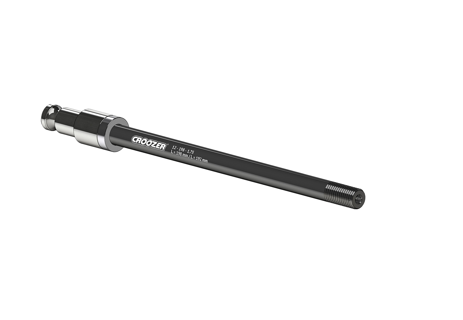 Thru Axle Hitch M12 for axle length 192 or 198 mm with 1.75 mm thread pitch, with base XL