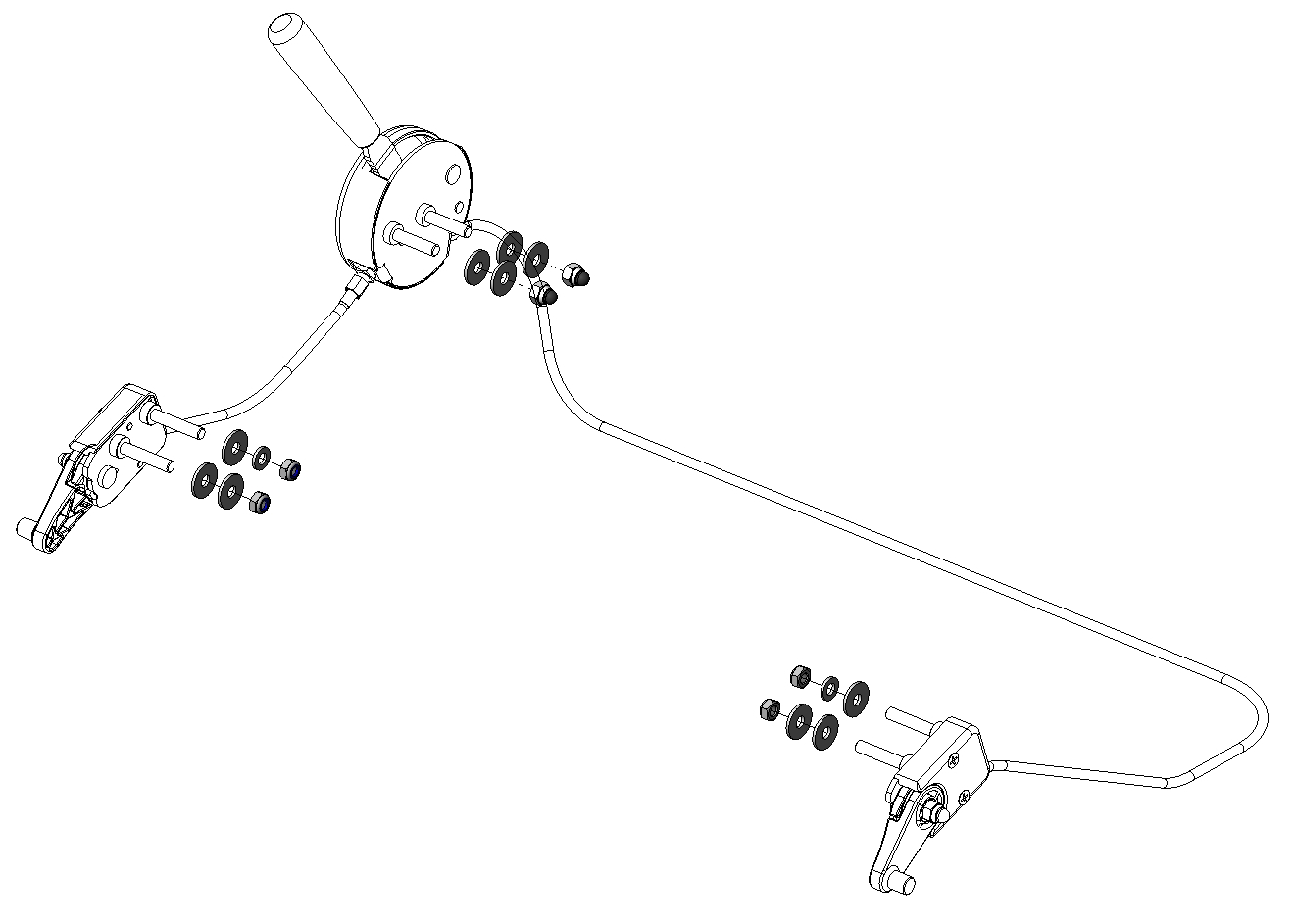 Installation set for brake
