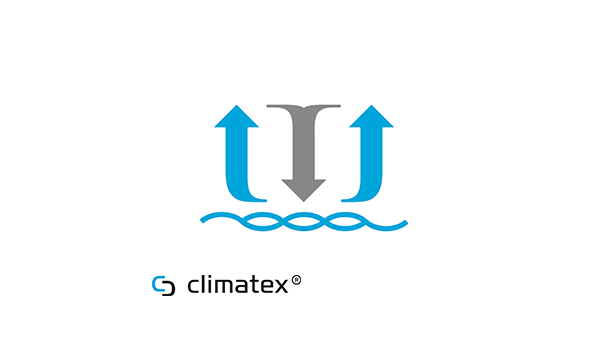 Illustration of Climatex temperature-regulating fabric technology used for Croozer baby seats
