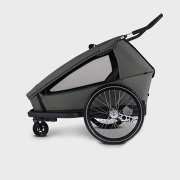 Ellma Croozer Kinderanhänger zwei Stufen verstellbarer Schiebebügel GIF 