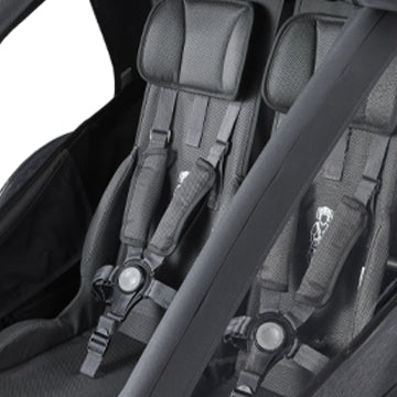 Yuuna Kinderanhänger Climatex Kindersitze mit 5-Punkt-Sicherheitsgurt